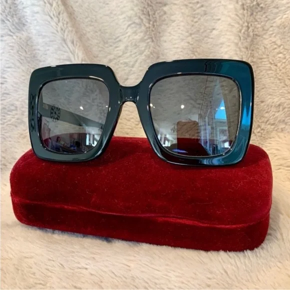 Gucci Black Oversized Square Sunglasses GG0328S